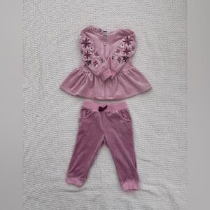 C&C California 2-piece toddler velour set